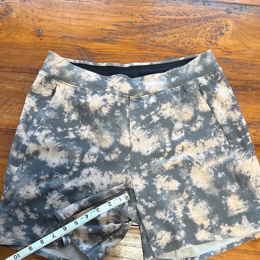 lululemon athletica Gray and Cream Athletic Shorts